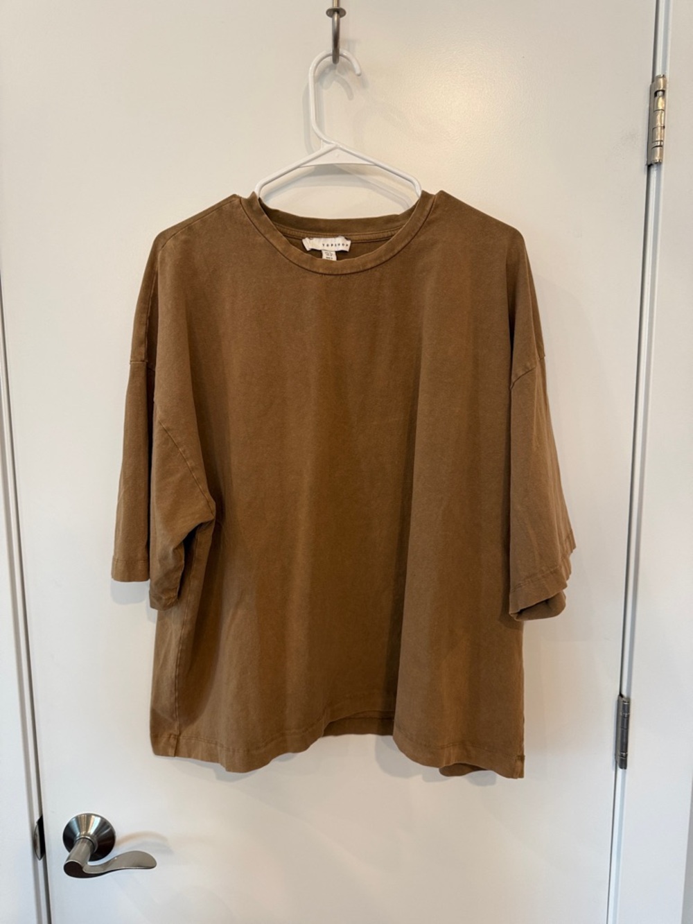 Topshop Oversized Brown Tee